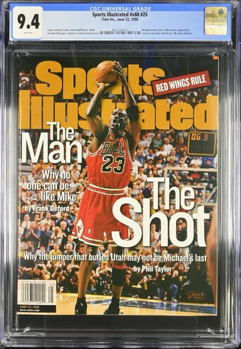 CGC 9.4 Sports Illustrated June 22, 1998 Newsstand Edition Michael Jordan