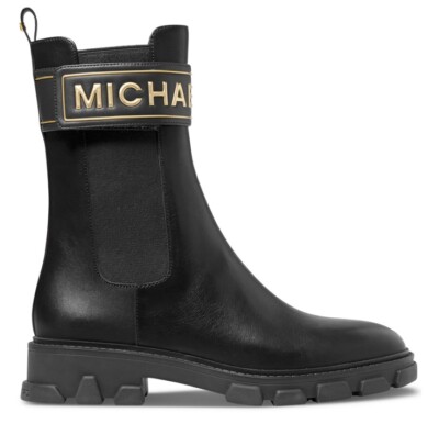 MICHAEL KORS BOOTS BLACK RIDLEY STRAP CHELSEA, 40T2RIFB5L BLACK 10
