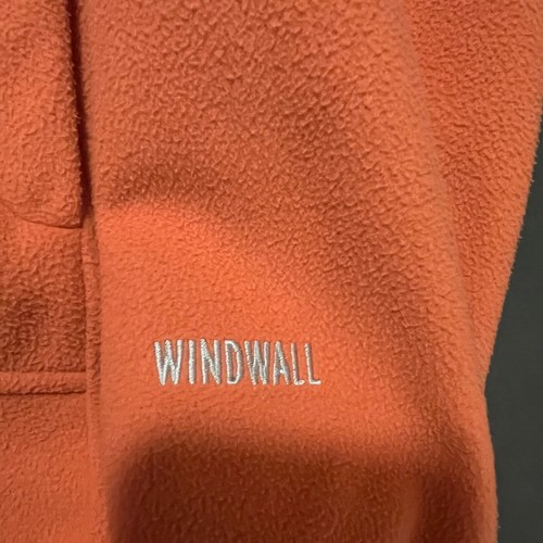 The North Face Windwall Full Zip Fleece Jacket Medium Orange Windproof Outdoor - Picture 3 of 7
