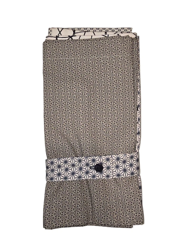 Crate & Barrel Akira Set Of 4 Cotton Napkins Assorted Patterns Black & White - Image 2 of 4