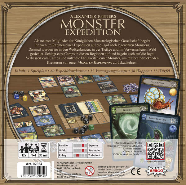 Thumbnail - Amigo Monster Expedition Würfelspiel 1-4 Spieler, Ab 12 Jahren