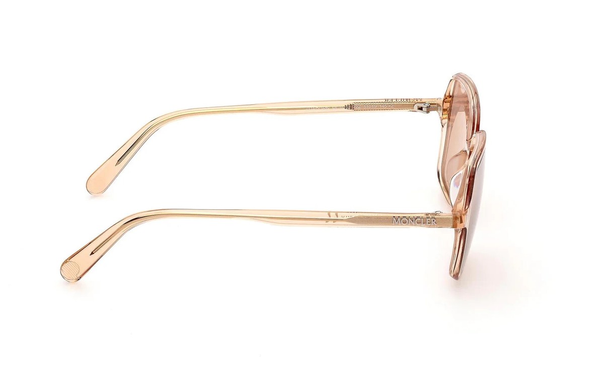 サングラス Moncler Sunglasses ML0212 72Z Transparent Frame Unisex Moncler SHADORN ML0212 72Z Clear Pink Mirror Plastic