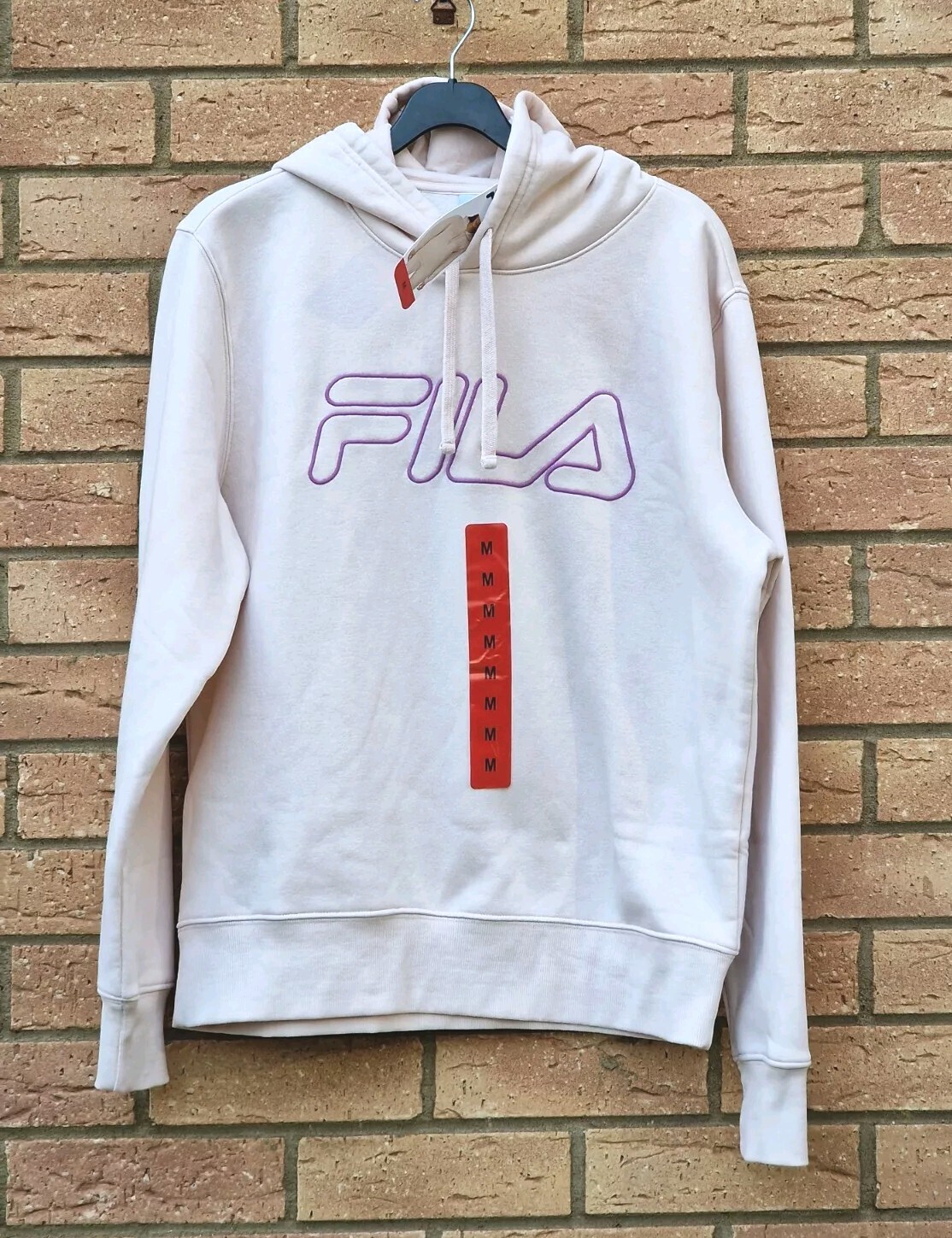 Felpa con cappuccio Fila maglione sabbia dollaro taglia M nuova con etichette maglione nuovissimo