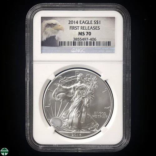 2014 American Silver Eagle NGC MS 70 First Releases - Frosty White