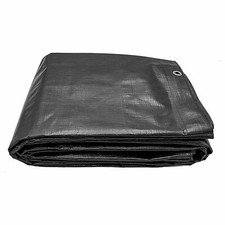 Grey Tarp Sheet - Tarpaulin Strengthened Waterproof Heavy Duty - HQ 200 gram/sm 