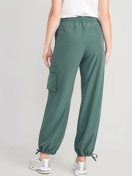 Old Navy StretchTech Wide Leg Cargo Pants Womens M Jade Green
