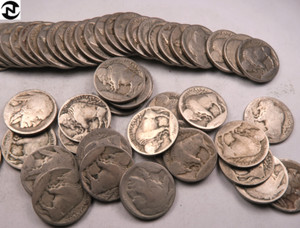 (40) 1913 TY1 Buffalo Nickel Roll ~ No Date-Dateless ~~ Type 1 ~ 40 Coins