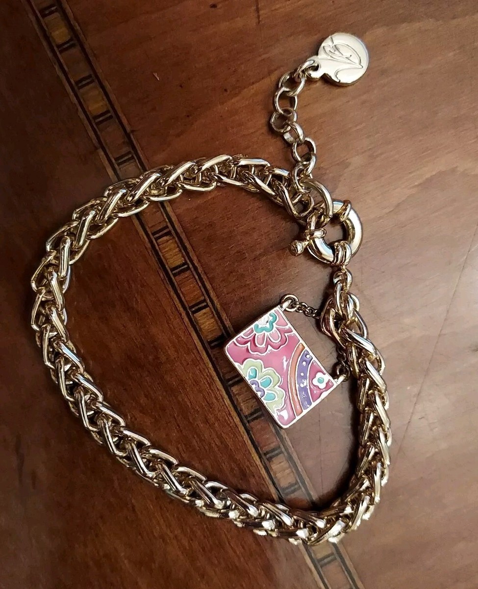 Vera Bradley Goldtone Chain bracelet Bracelet w/ purse
