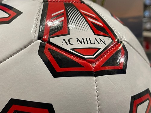 Pallone Calcio AC Milan Misura 5 Cuoio Calciatori ufficiale Rosso Neri - Foto 6 di 6