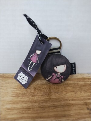 Santoro Gorjuss Keyring Girl with Purple Lights Keychain Round 332GJ01 Puffy 