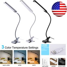 Kid USB Clip-On Desk Table Reading Book Lamp 5W LED Light Dimmable Flexible Lamp