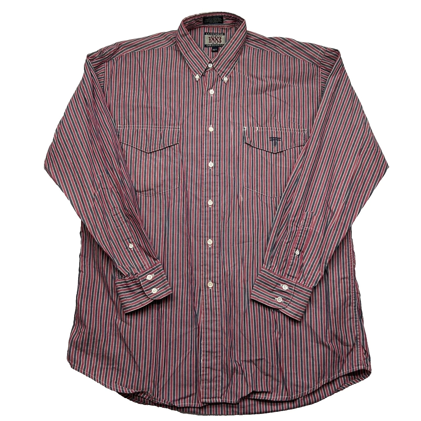 Botón Informal a Rayas Lucchese-Down Shirts for Men