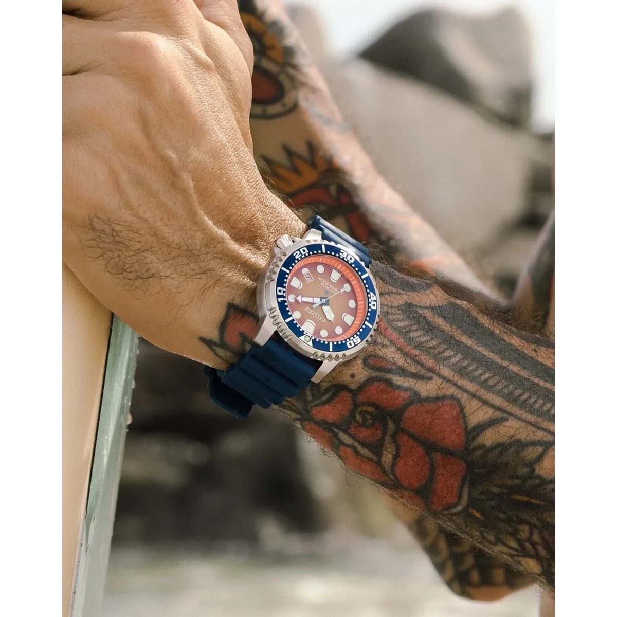 Citizen Men's Promaster Dive Eco-Drive Date Indicator Blue Watch