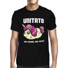 1Tee Mens Unitato Half Unicorn, Half Potato T-Shirt