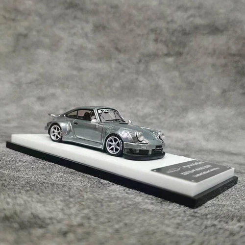 MC 1:64 Modellauto Porsche RWB 930 Alu Die-Cast Fahrzeug Duck Wing Version - Bild 4 von 4