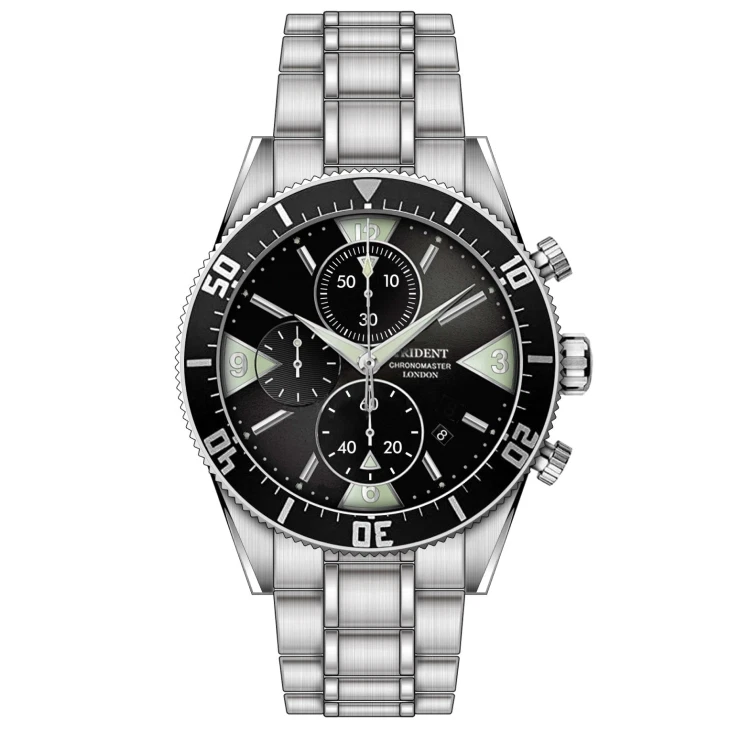 TRIDENT SPORT CHRONO. Explorer Dial. Water Resistance 165ft feet