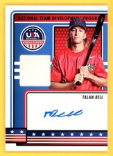 TALAN BELL 2023 USA Baseball Stars & Stripes Autograph Rookie AUTO MEM