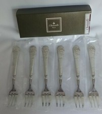 Vtg Six CHRISTOFLE  Acier CAPRICORNE Pastry/F...