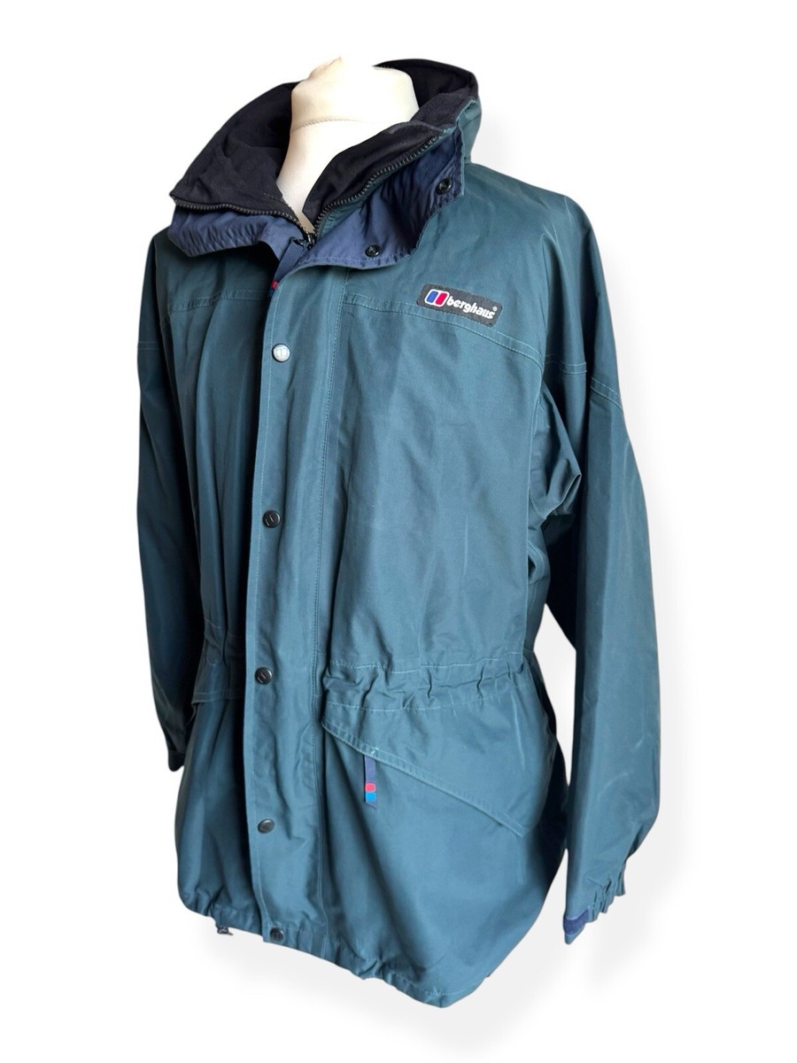 Vintage Green / Navy Berghaus Gore-Tex Coat Large L Men's