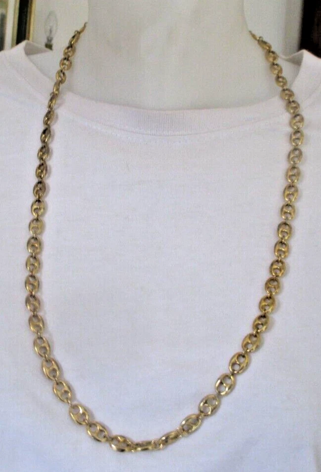 Chaîne Or Maille Grain De Café 76 Cm Bijou Vintage 2016 - Occasion Parfait état