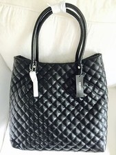 DKNY Ladies Leather  Large Quilted Black Colour