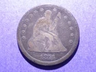 1876 Seated Liberty Quarter  VG
