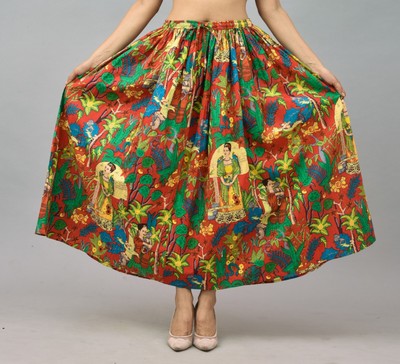Womens Boho Floral Long Maxi Skirt Ladies High Waist Beach Swing Long Dress.