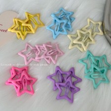 Star-shape Metal Snap Hair Clip Pentagram Hairpin Solid Color Hair Accessories