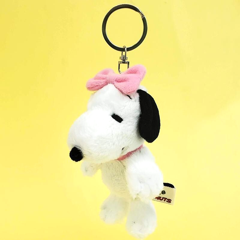 PEANUTS Snoopy key chain Plush Bell Pajama Fluffy 2023 kawaii