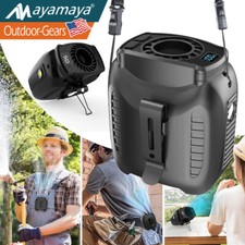 10000mAh Portable Waist Clip Fan Hanging Cooling USB Rechargeable Power Bank Fan