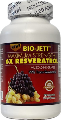 Resveratrol 250 Capsules Anti-Aging Antioxidants, Brain Support, Radiant Skin