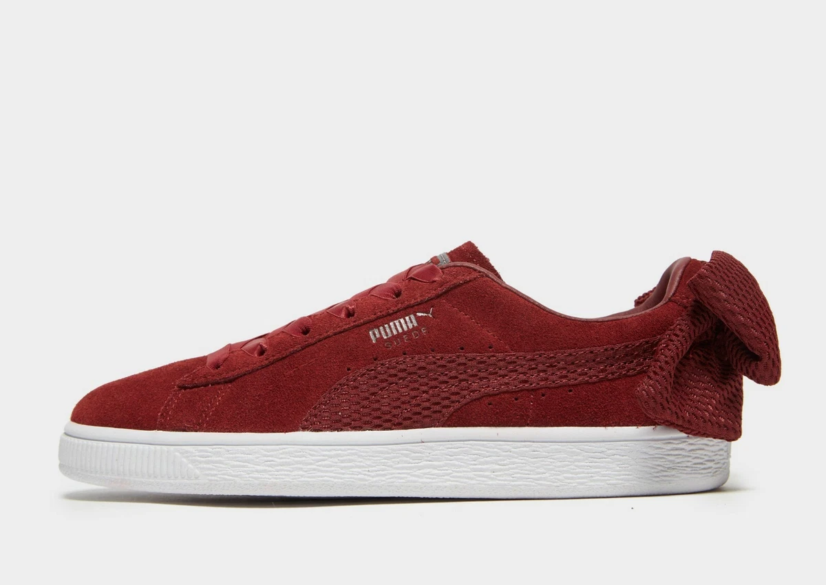 Puma suede sales bow red