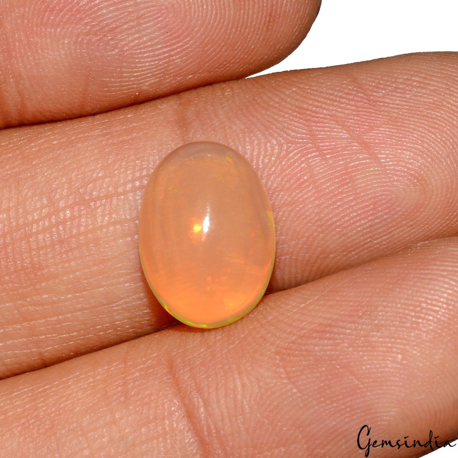 4.70 Cts Natural Untreated Ethiopian Multi Shine Opal Oval Cab Rare Gem For Ring image 3