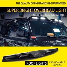 Gloss Black Roof Top Light Bar with LED DRL Fits for Defender 90 110 2020-2024