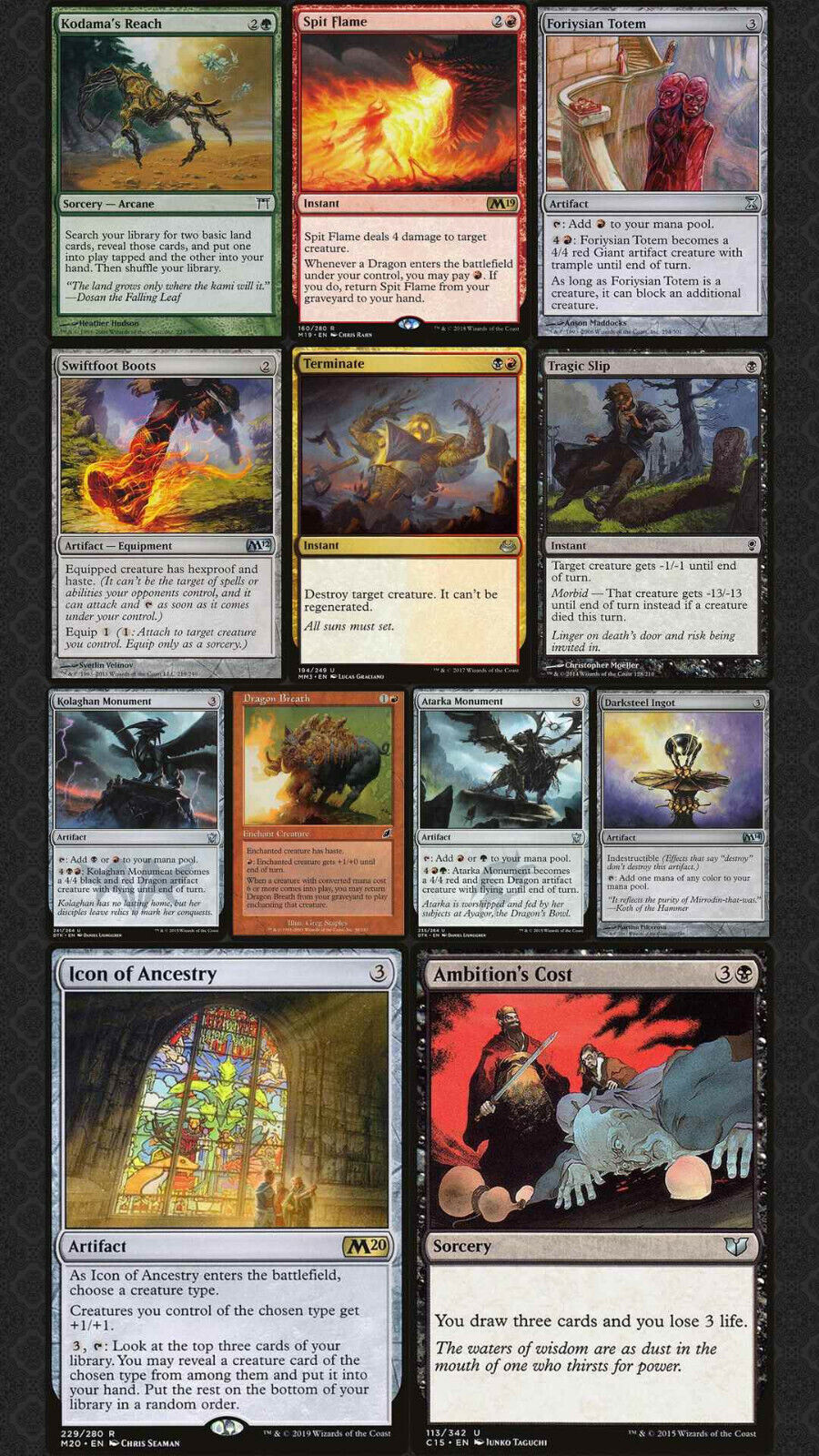 Combo Whip Silk +Korvold, Fae-Cursed King +Goldspan Dragon + Magic: the  Gathering MTG