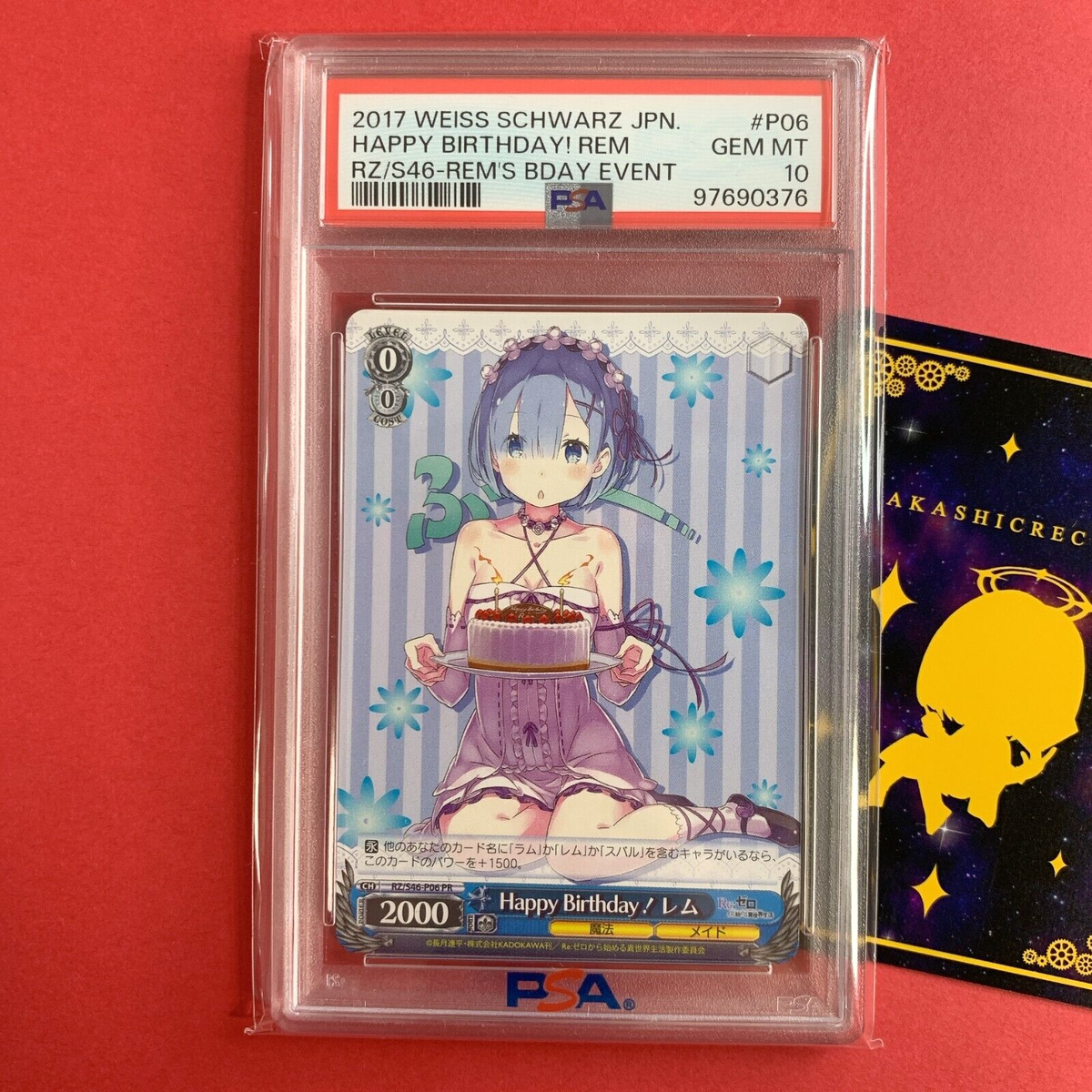 PSA 10 Weiss Schwarz Re:ZERO RZ/S46-P06 PR Promo Rem 