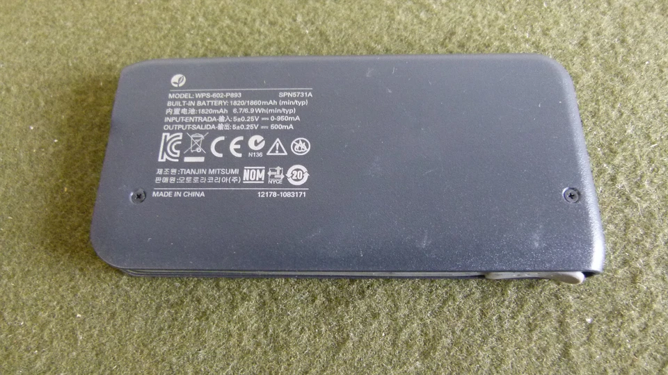 Motorola WPS-602-P893 - 1820mAh Universal Delgado Portátil Ligero Paquete de Alimentación Foto 3 de 4