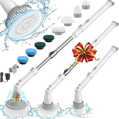 Electric Spin Scrubber SW1, Shower Scrubber with Long Handle, 2 Spin Speeds, Ele