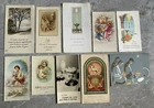 Antique Lot 10 X Votive Religious Messages, Canivet / Santa Card 46