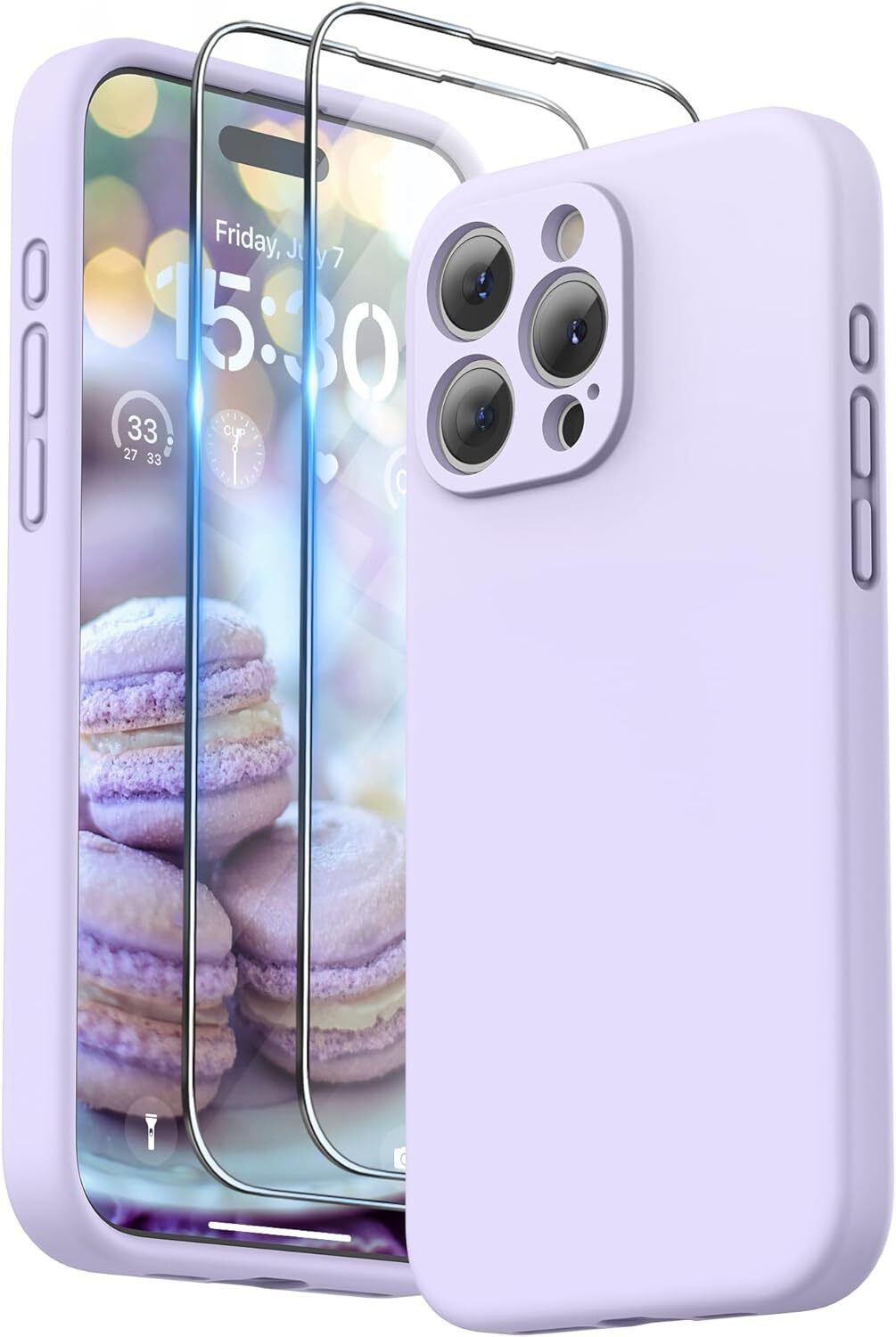 Designed for iPhone 15 Pro Max Case with Screen Protector and Lanyard Phone
