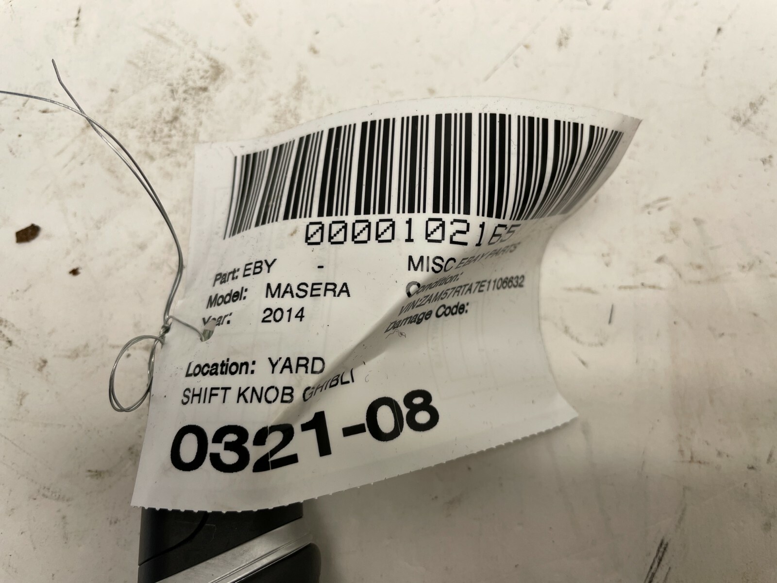 2014-2017  MASERATI GHIBLI CENTER CONSOLE TRANSMISSION SHIFTER KNOB OEM 