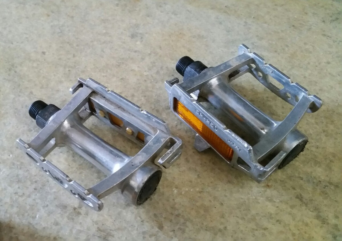 Pédales Plates-formes Vélo Route Vintage SR Sakae Ringo SP-100BL – Argent – 9/16 – Japon