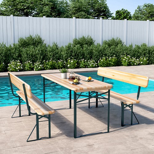 Wooden Picnic Bench Table