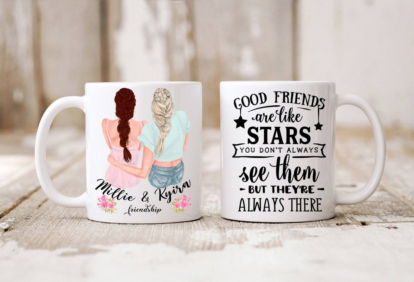 Personalised Mug Summer Best Friends Cup Cute Quotes Or Your Own Wording