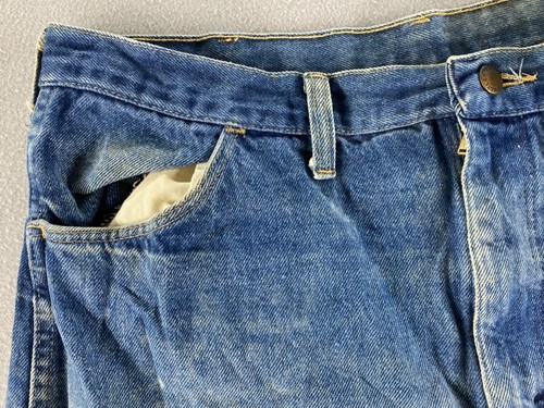 Vintage Men’s RUSTLER Blue Jeans Size 38x30 (87621) Y2K Vintage Worn Faded - Picture 5 of 24