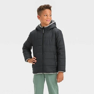 Black kids puffer jacket cheap