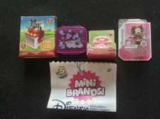 ZURU 5 Surprise DISNEY STORE Mini Series 1 -LOT of 4 Mickey & Minnie toys w/list