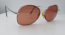 Vintage Zimco Royal Princess Silver Oval Half-Rim Metal Sunglasses FRAMES ONLY