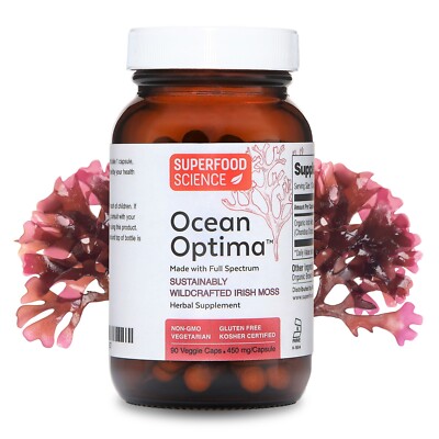Superfood Science Ocean Optima, Organic Irish Sea Moss, Thyroid and Gut Health