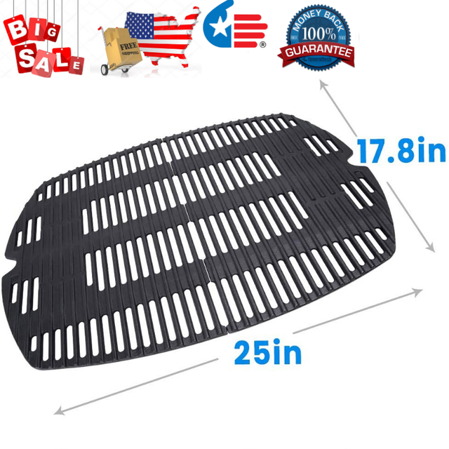 BBQ Cast Iron Cooking Grates Grid 2Pacl for er Q300 Q3200 Q320